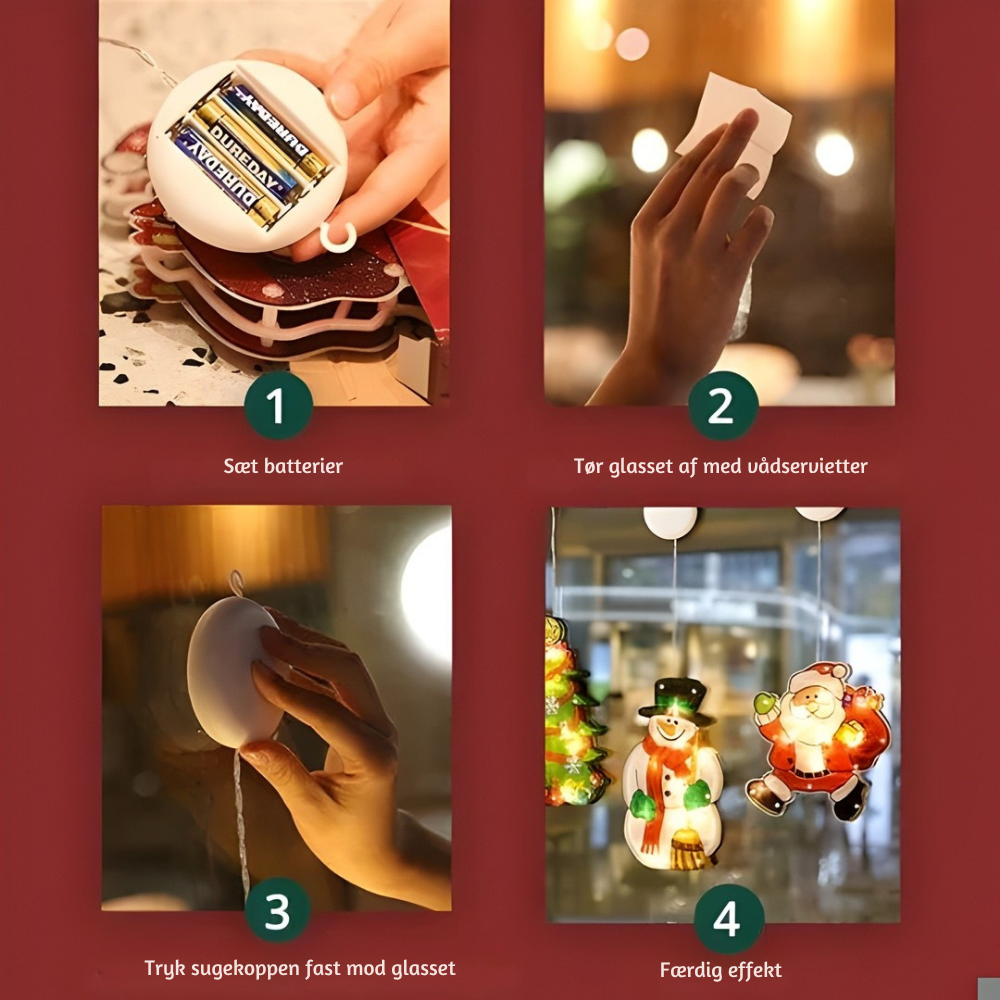 ⭐ JuliBright™™ – Festlige Oplyste Julevindueslys