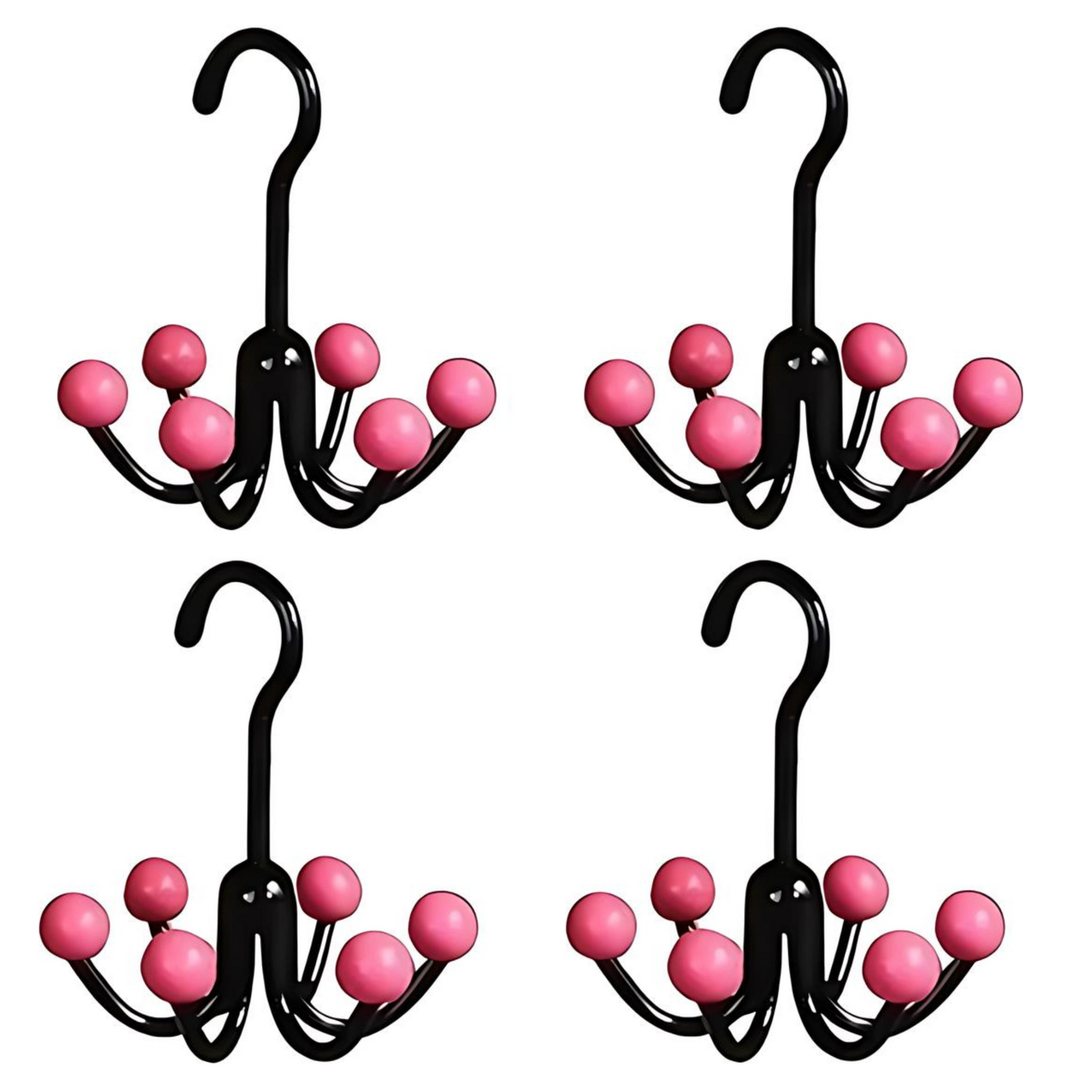 GlideHolder® HangerHooks: 360° Drejelig 6 Klo Kroge Skabsorganizer Bøjle