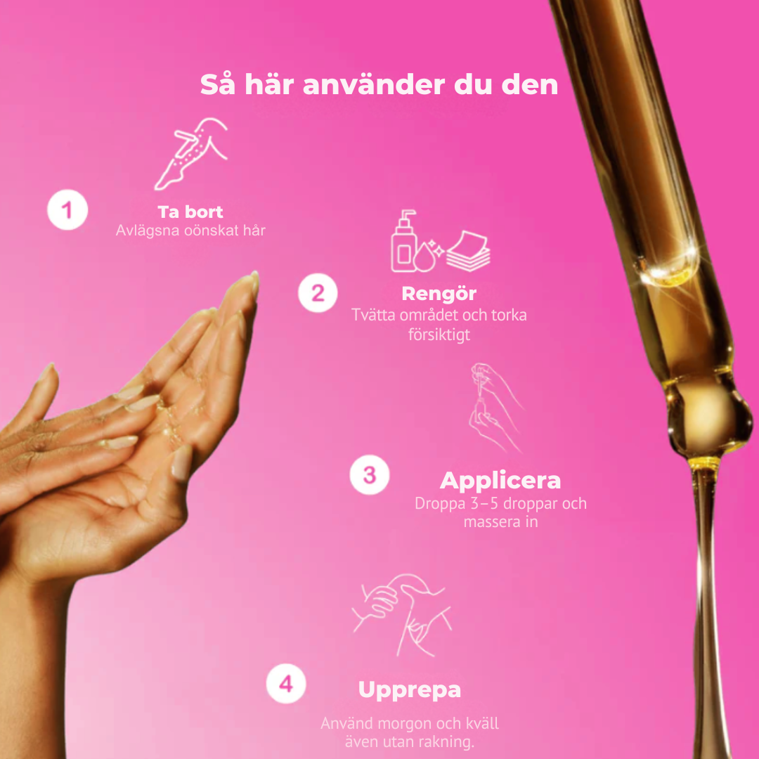Flawless Hårfjerningsolie – Naturligt glat hud uden barberblad