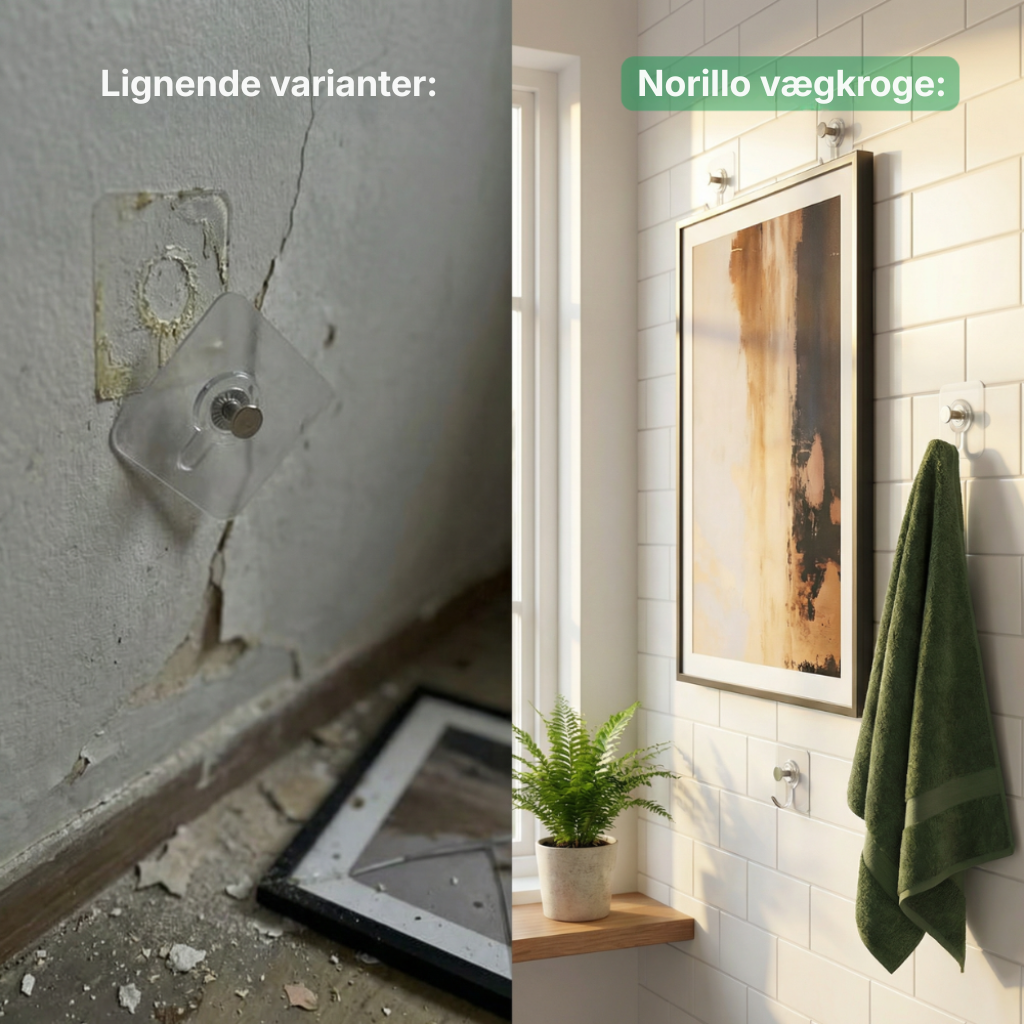 Hookova™ – Vægkroge med patenteret greb – ingen huller, ingen mærker