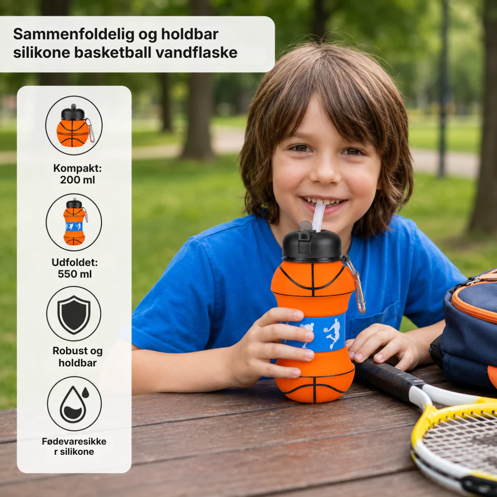 Flexova™ | Foldbar silikone sportsdrikkedunk i boldform