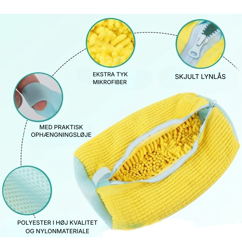 Washova™ | Mikrofiber vaskepose til sko – beskyttende skopose til vaskemaskine