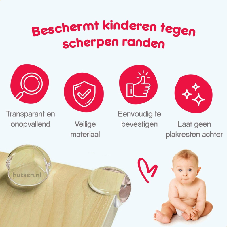 Genanvendelige babyhjørnebeskyttere, transparente – Safetycore™