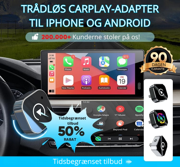 AutoConnect™ Adapter | Trådløs CarPlay & Android Adapter