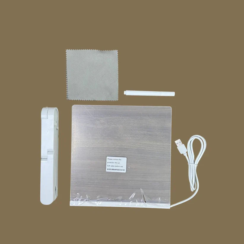 LED-skrivetavle til børn | Genanvendelig oplyst overflade til kreative noter, kunst og læring