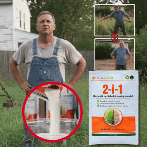 MEGA TILBUD | OgrasFix™ 2-i-1 Max Power ukrudtsbekæmper | Se ukrudtet visne allerede inden for 6 timer!
