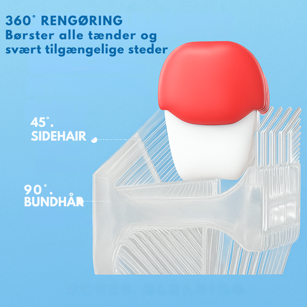 KiddieBrush™ | U-formet 360° ultrasonisk tandbørste til børn – gør tandbørstning sjovt, nemt og effektivt