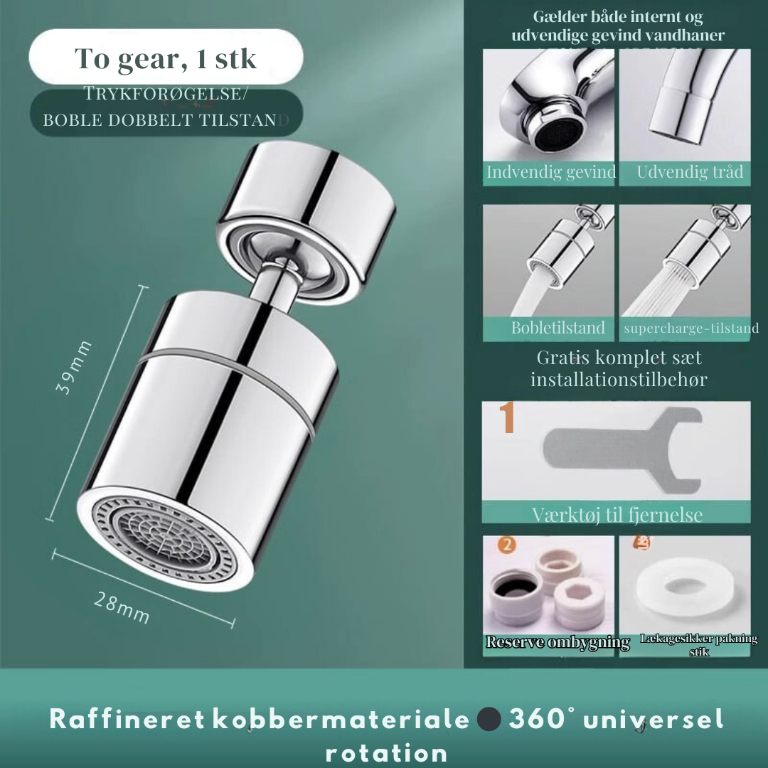 FlexiTud | 360-Graders Vandhaneudløb