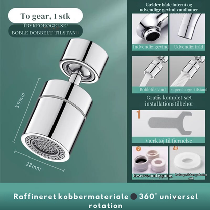 FlexiTud | 360-Graders Vandhaneudløb