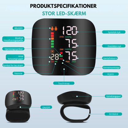 Serco Pro™ | Intelligent blodtryksmåler  - Klinisk Præcision. Altid og overalt.