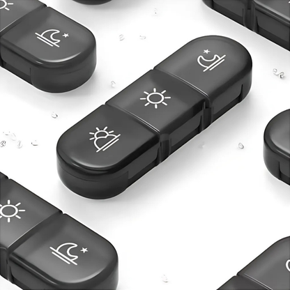 CompactPillOrganizer 1+1 GRATIS: Bærbar Pilleorganisator Daglig Og Ugentlig Medicinopbevaring