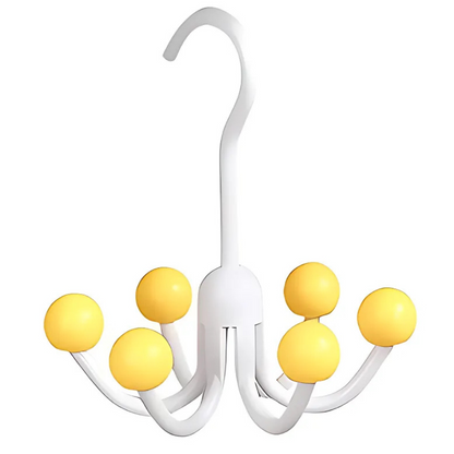 GlideHolder® HangerHooks: 360° Drejelig 6 Klo Kroge Skabsorganizer Bøjle