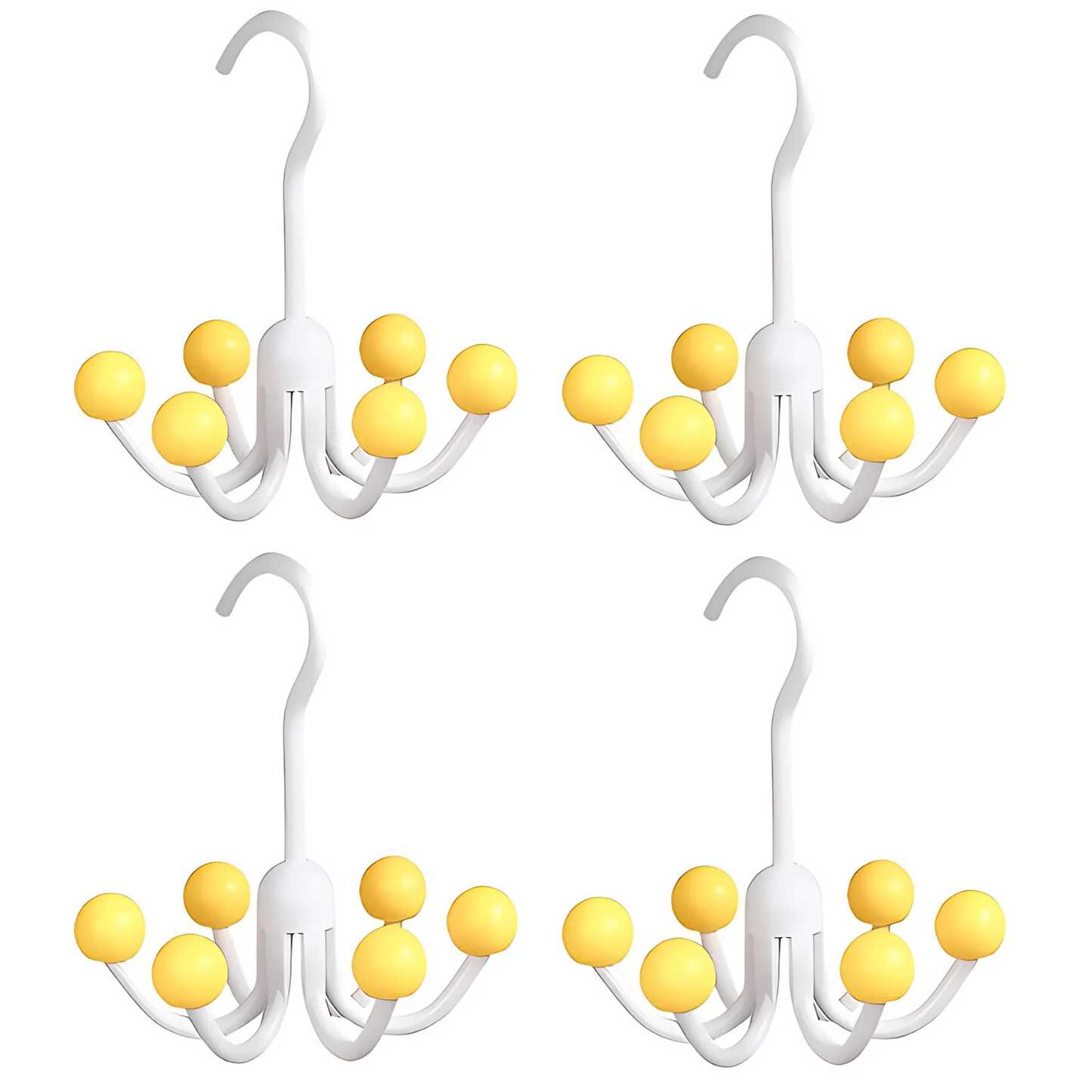 GlideHolder® HangerHooks: 360° Drejelig 6 Klo Kroge Skabsorganizer Bøjle