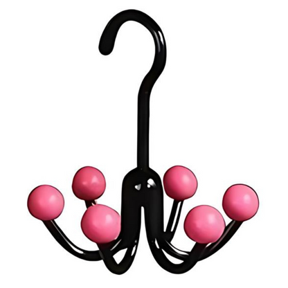 GlideHolder® HangerHooks: 360° Drejelig 6 Klo Kroge Skabsorganizer Bøjle