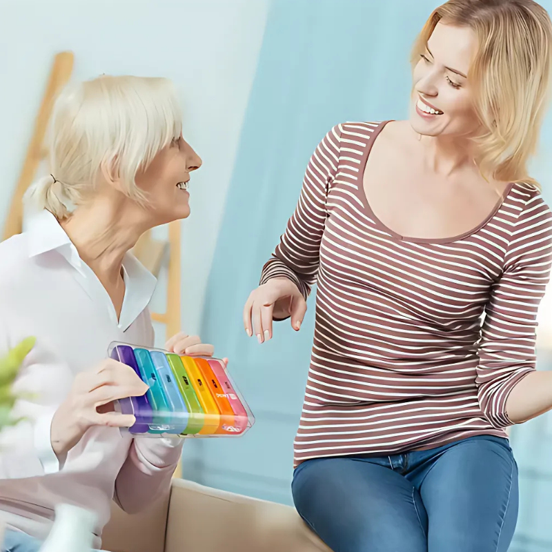 CompactPillOrganizer 1+1 GRATIS: Bærbar Pilleorganisator Daglig Og Ugentlig Medicinopbevaring