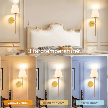 AMARA – Trådløs væglampe med genopladeligt batteri, dæmpbart RGB-lys og fjernbetjening