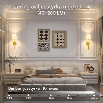 AMARA – Trådløs væglampe med genopladeligt batteri, dæmpbart RGB-lys og fjernbetjening