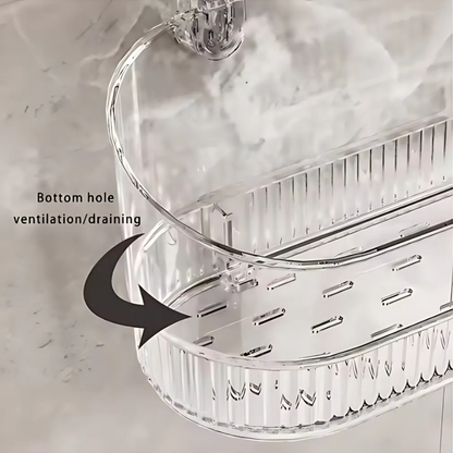 GlideGrip® ® OrganizerRack: Organisator Opbevaringsreol Med Vand Drænhul