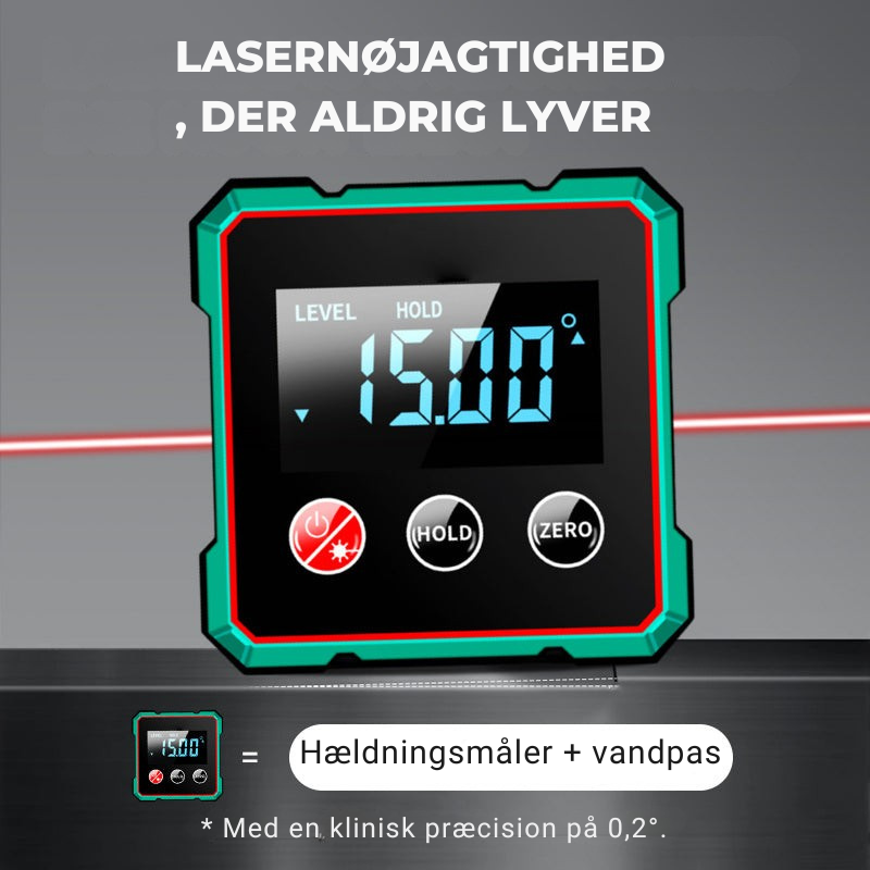 🎯 LaserPrecision™ – Professionel præcision – lige ved hånden