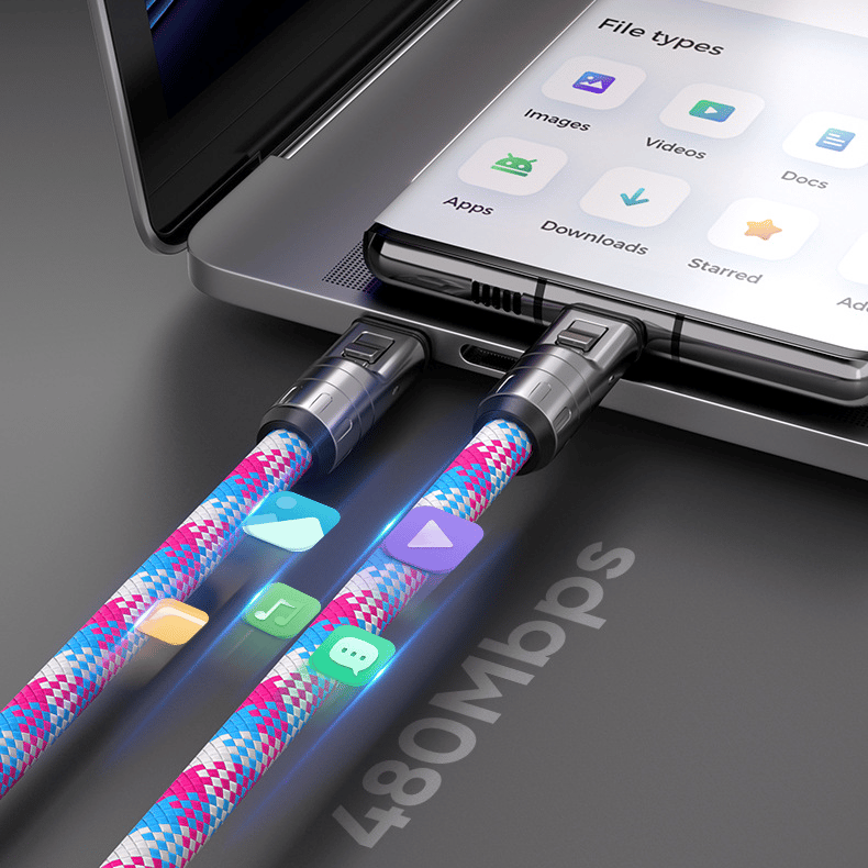 C till C 240W laddningskabel med bärbart armbandsdesign