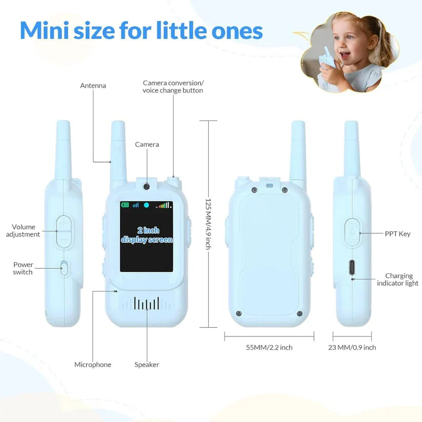 Kids' Rechargeable Video Walkie Talkies