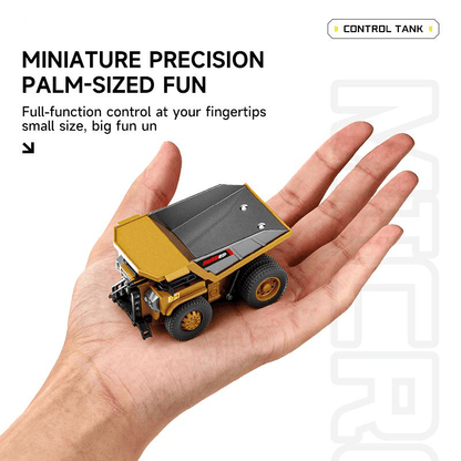 ByggeBevægelse™ 1:64 Premium Mini RC Byggesæt i Metal – Gaffeltruck, Gravemaskine & Tippelastbil