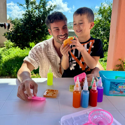 Magisk gel til at skabe vandelver – 4, 8 eller 12 farver (fra 2 år)