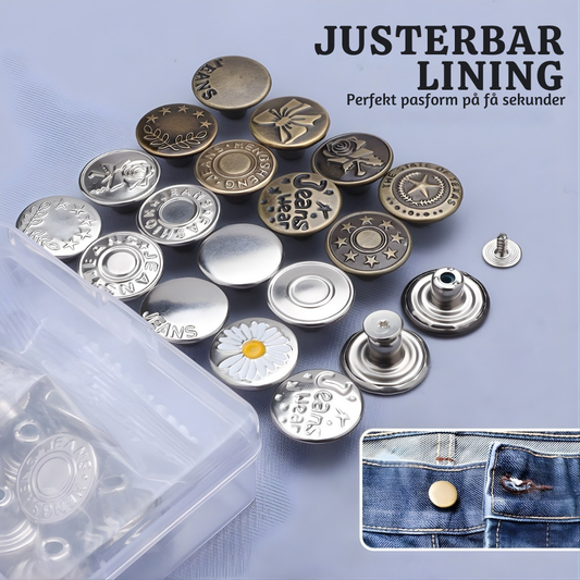SnapFit™ – Øjeblikkeligt Justerbart Jeansknapsæt uden Syning