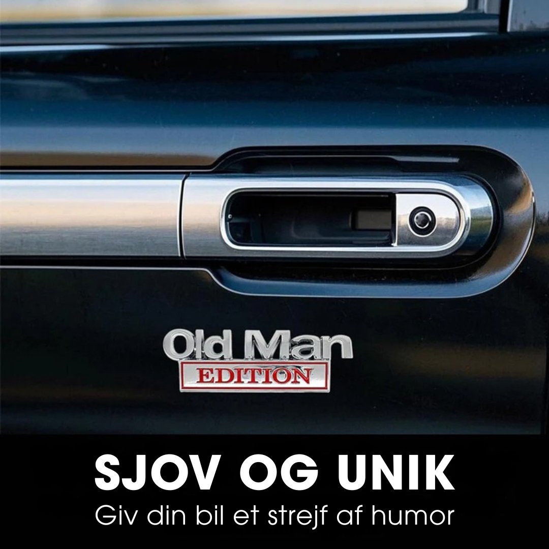 Old Man Edition – Sjovt badge til bilen
