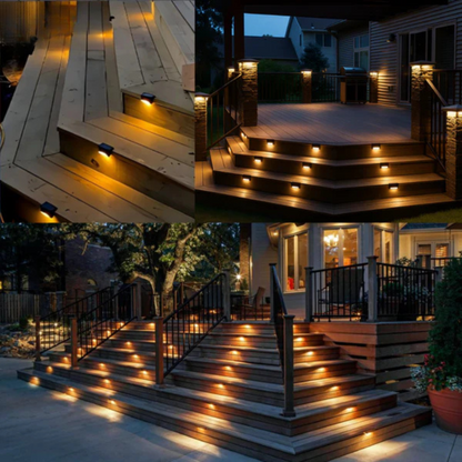 SolarGlow™ | Solcelledrevne trinlys – skab smuk belysning i haven, på trappen og omkring poolen
