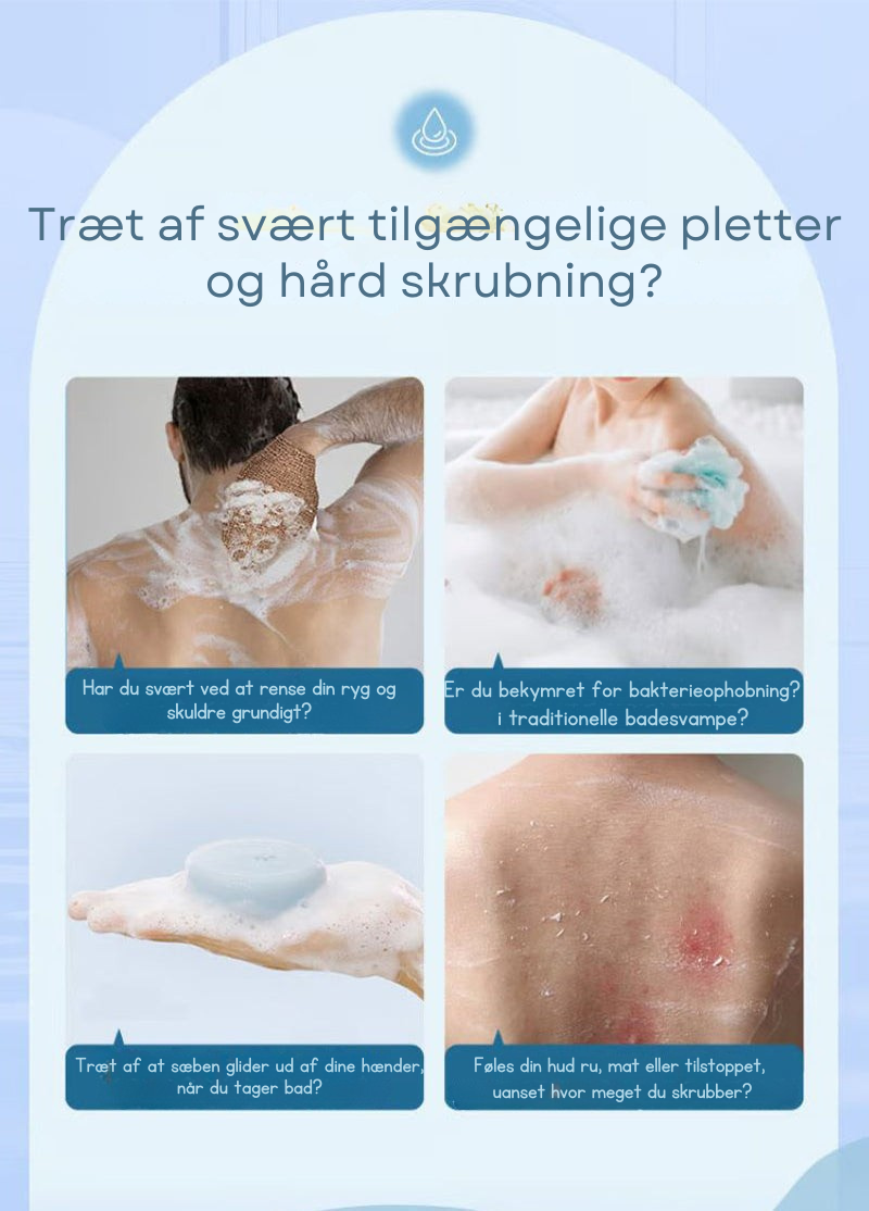 SilkySkrub | Silikone Badebælte Skrubbebørste