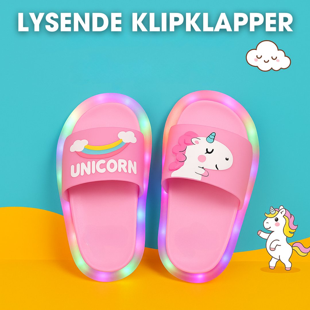 Happyfeet™ – Lyssende enhjørning klipklappere til børn fra 1–8 år