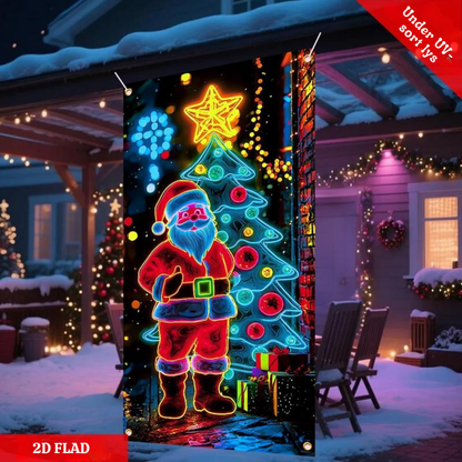 GlowSanta™ – 2D Fluorescerende Julemand Dørdekoration