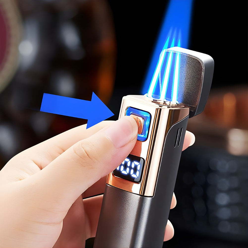 Ignix™™ – Smart Lighter med LED Display og Triple-Jet Flamme