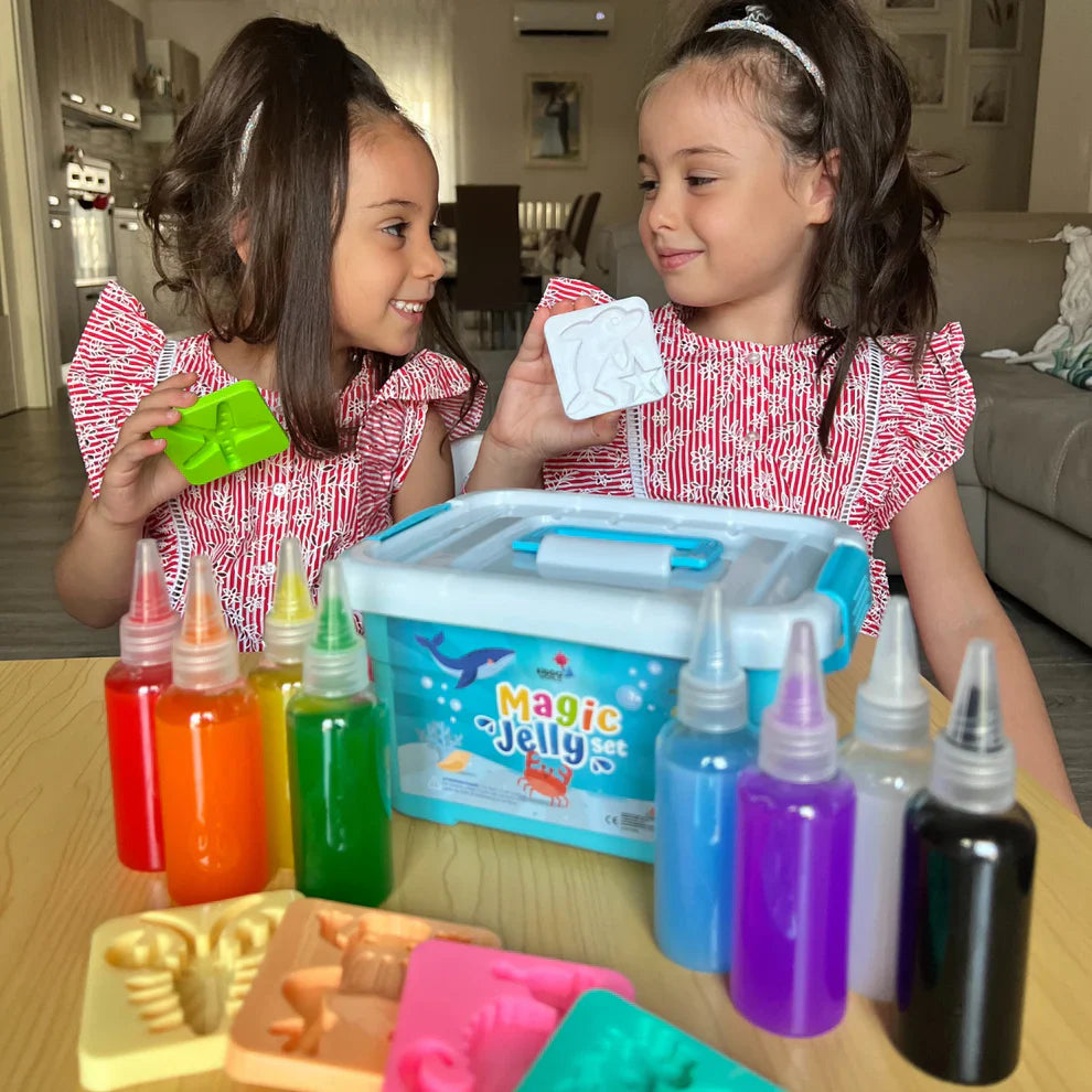 Magisk gel til at skabe vandelver – 4, 8 eller 12 farver (fra 2 år)