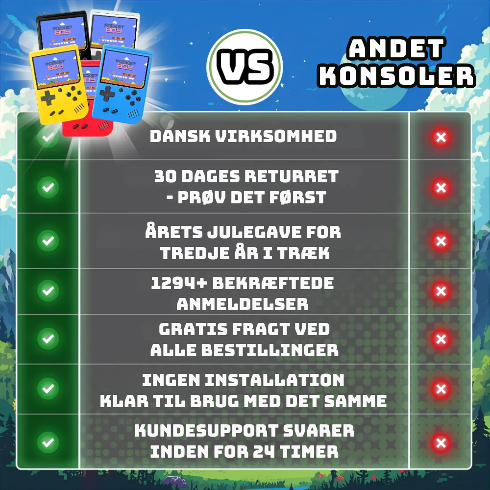 RetroBoy™ | Genoplev de legendariske spil fra din barndom