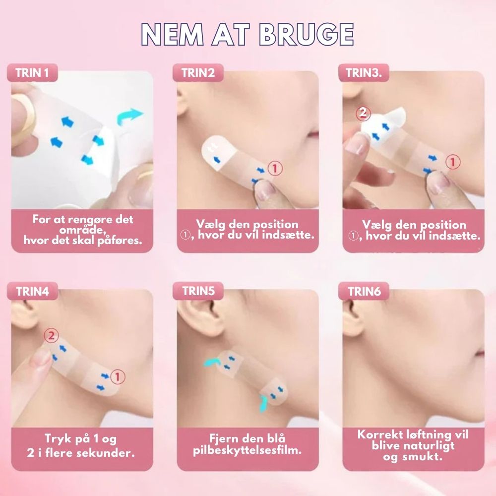 InvisiFaceLift™ | Usynligt ansigtsløftningsbånd – 40 stk. pr. pakke