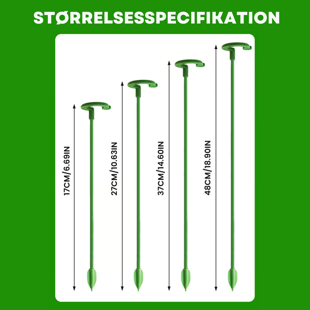 FloraShield - 10 stk. Holdbare Plante Støttebeslag