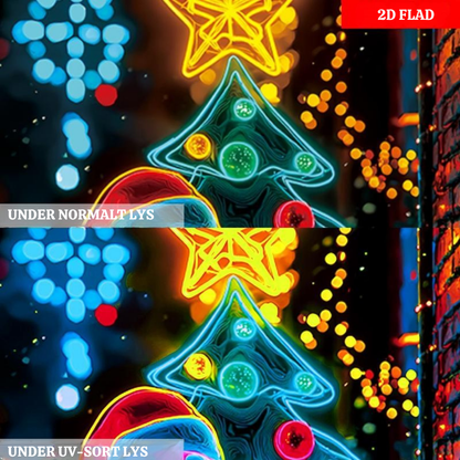 GlowSanta™ – 2D Fluorescerende Julemand Dørdekoration