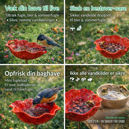 PetalHaven Garden™ – Have Fuglebad & Bestøver Vandstation