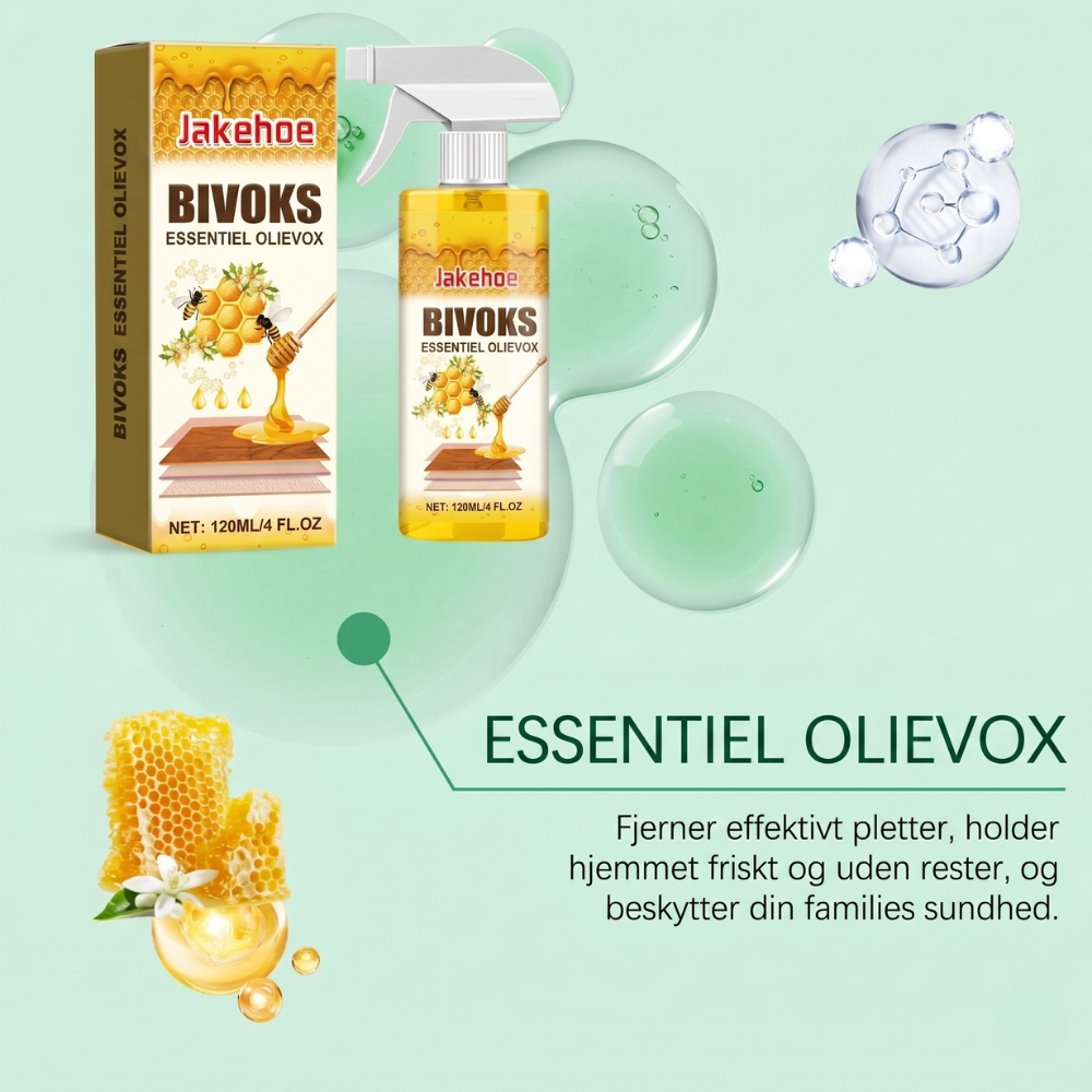 HoneyWax™ – Alt-i-en Bivoks-spray til Træpleje