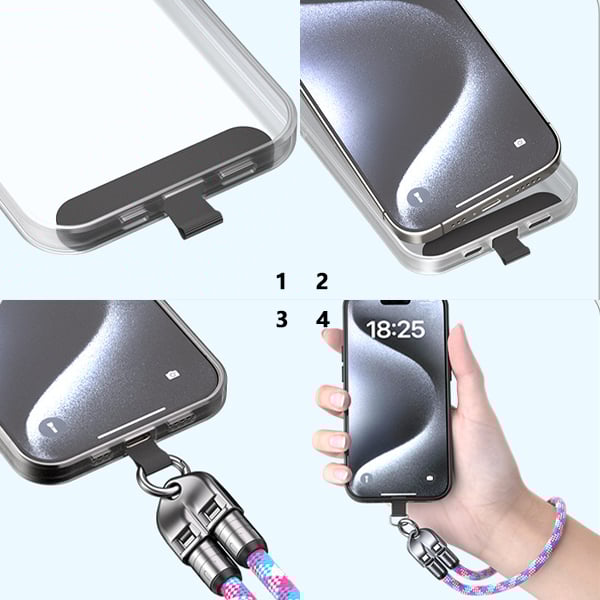 C till C 240W laddningskabel med bärbart armbandsdesign