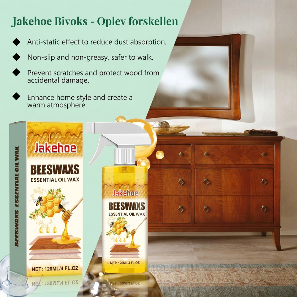 HoneyWax™ – Alt-i-en Bivoks-spray til Træpleje