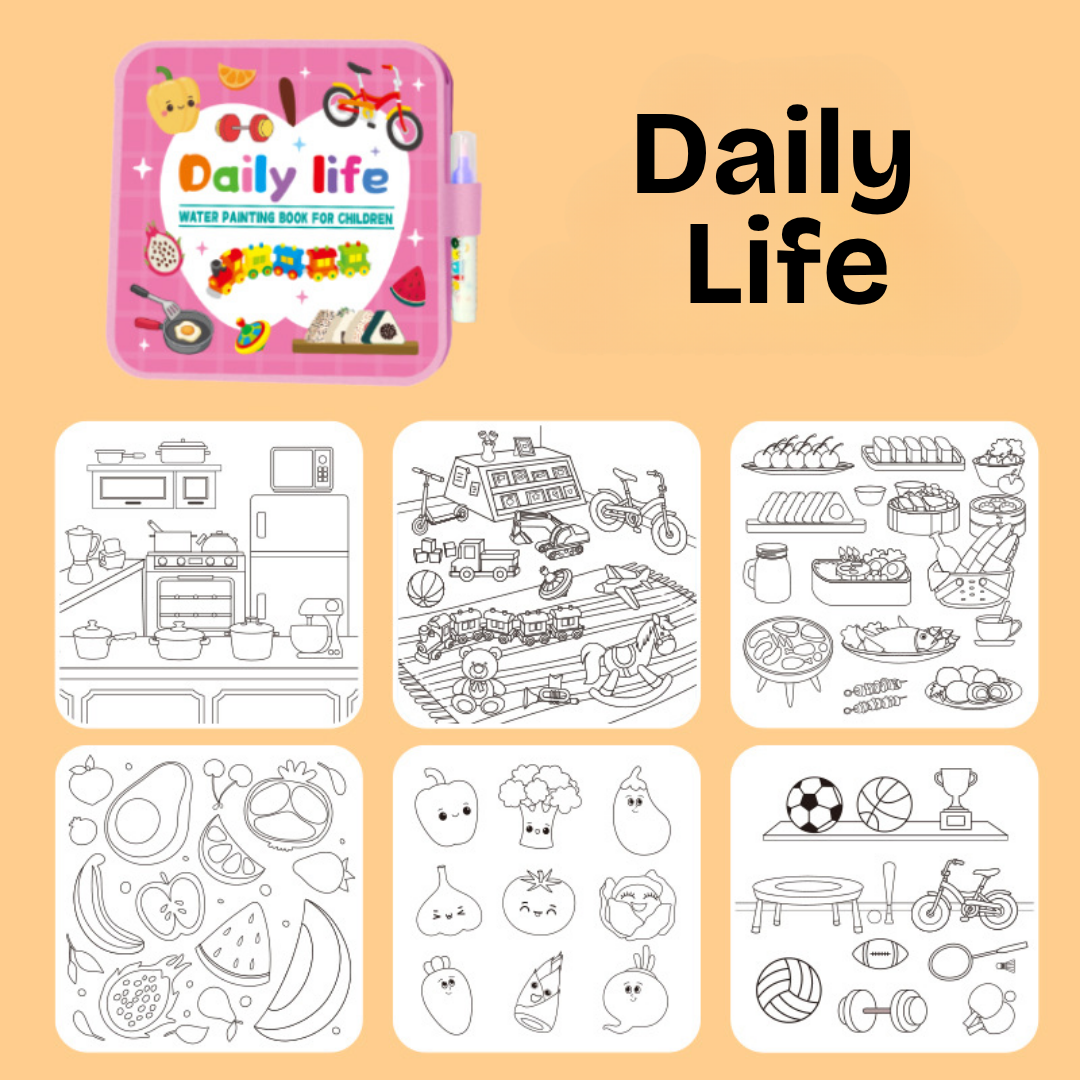 WaterPinting™ Mess-Free Reusable Water Coloring Book