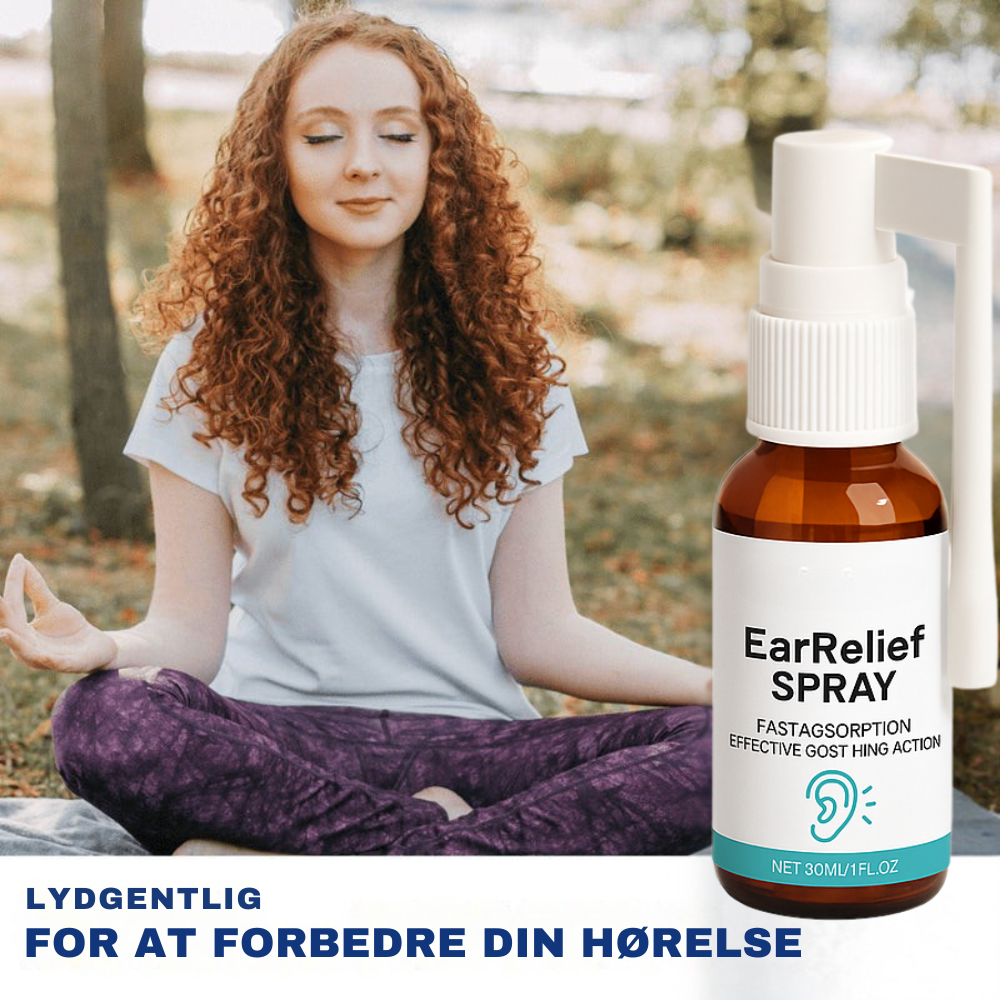 EarReliefSpray™ | Ørespray mod tinnitus og ubehag – lindrer irritation og giver ro