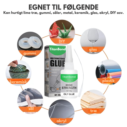 TitanBond™ | Vandtæt, støvtæt højstyrke lim – reparér alt på få sekunder