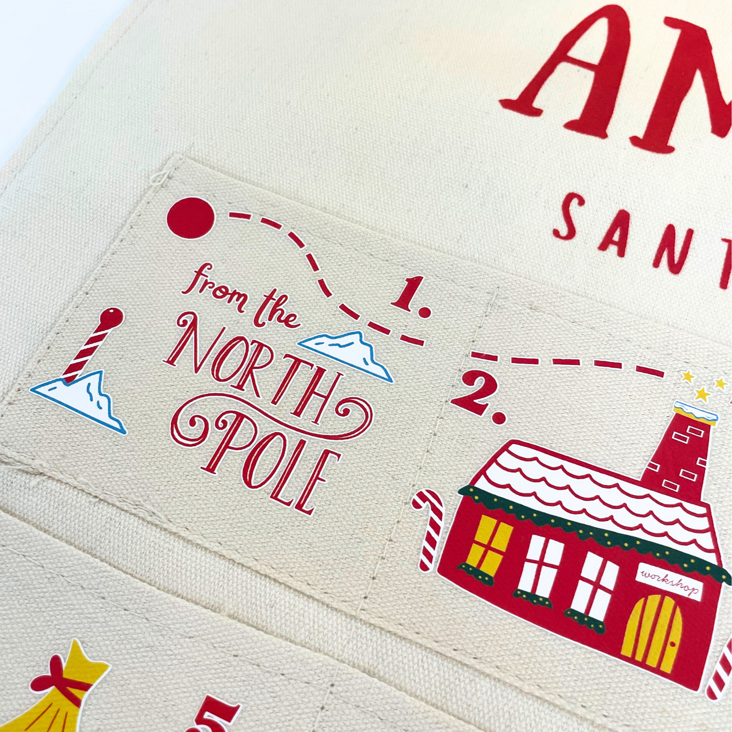Fabric Christmas Advent Calendar™ - Santa Tracker