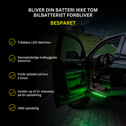 IlluminateDrive™ | LED-indstigningslys til bil – magnetisk montering & skiftende farver med dit logo