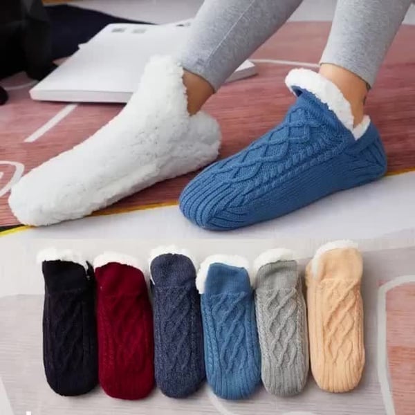 Happy™ ThermalSocks – Termiske hjemmesokker med skridsikker bund