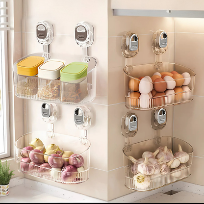 GlideGrip® ® OrganizerRack: Organisator Opbevaringsreol Med Vand Drænhul